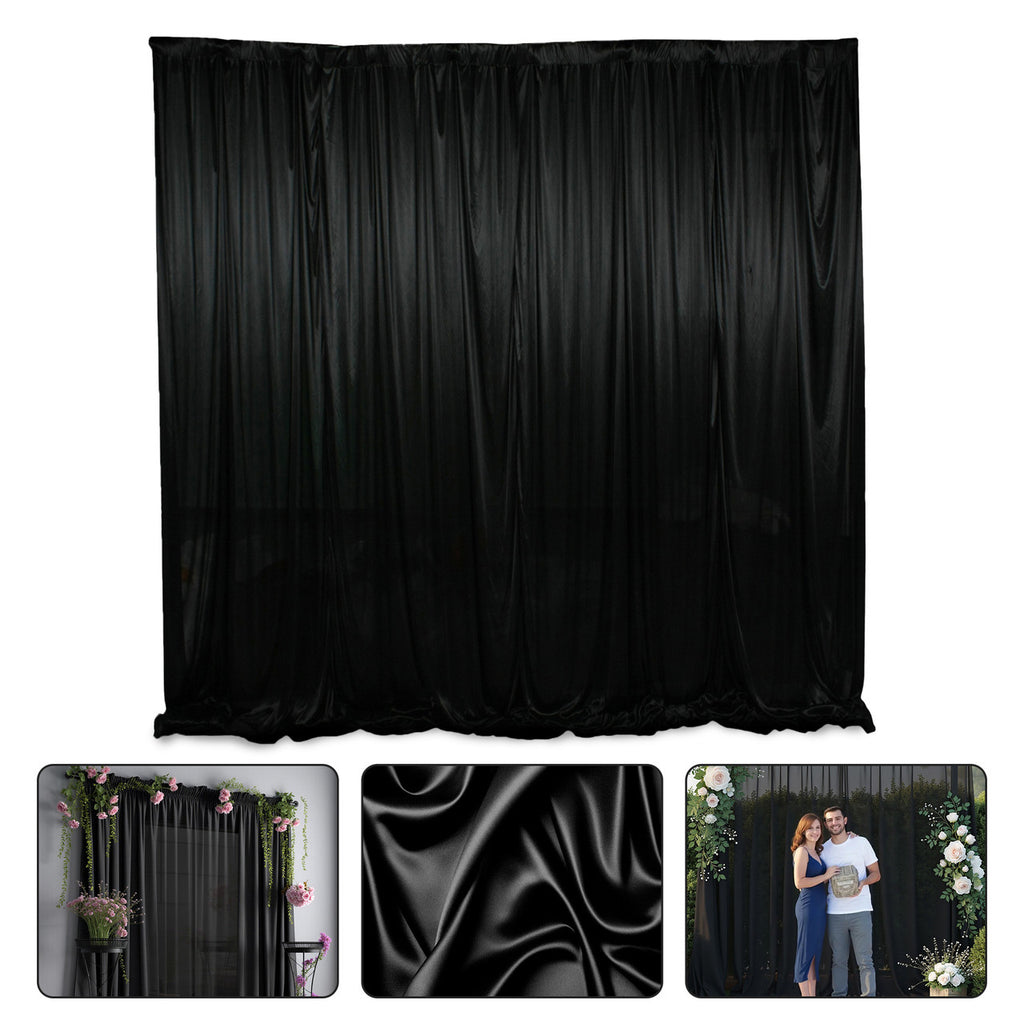 100GSM Ice Silk Photography Backdrop (No Swag) - Black