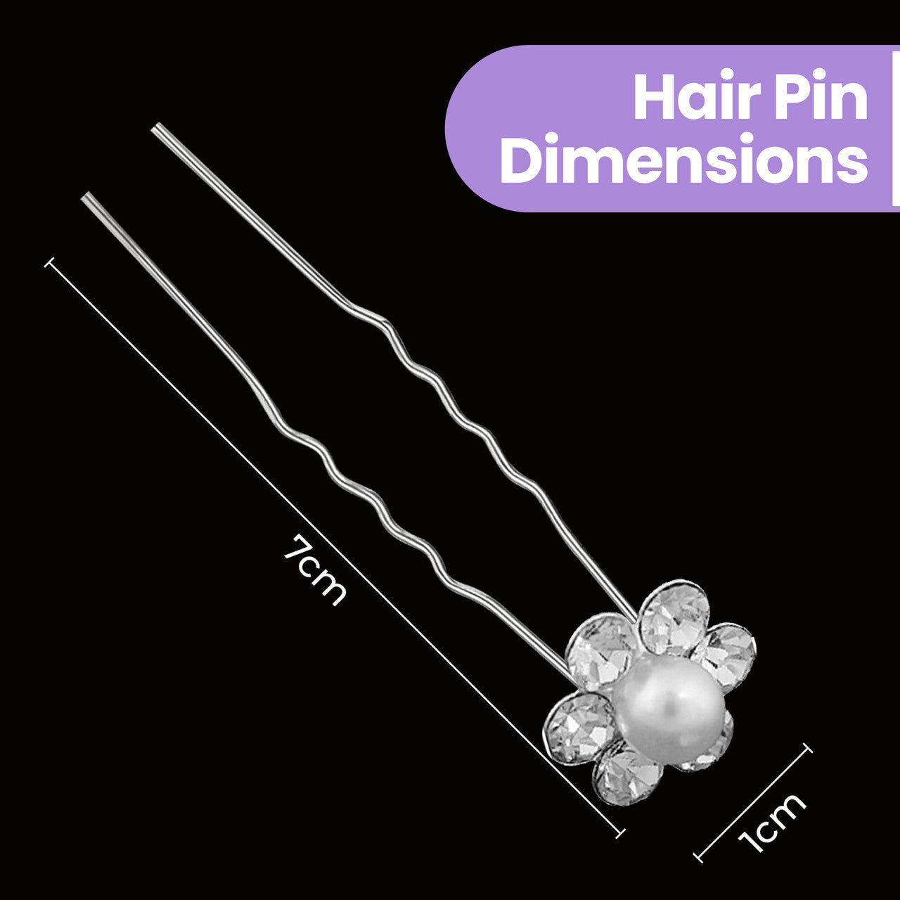 Pearl Flower Hair Pins (Small Pearl) - 10pcs