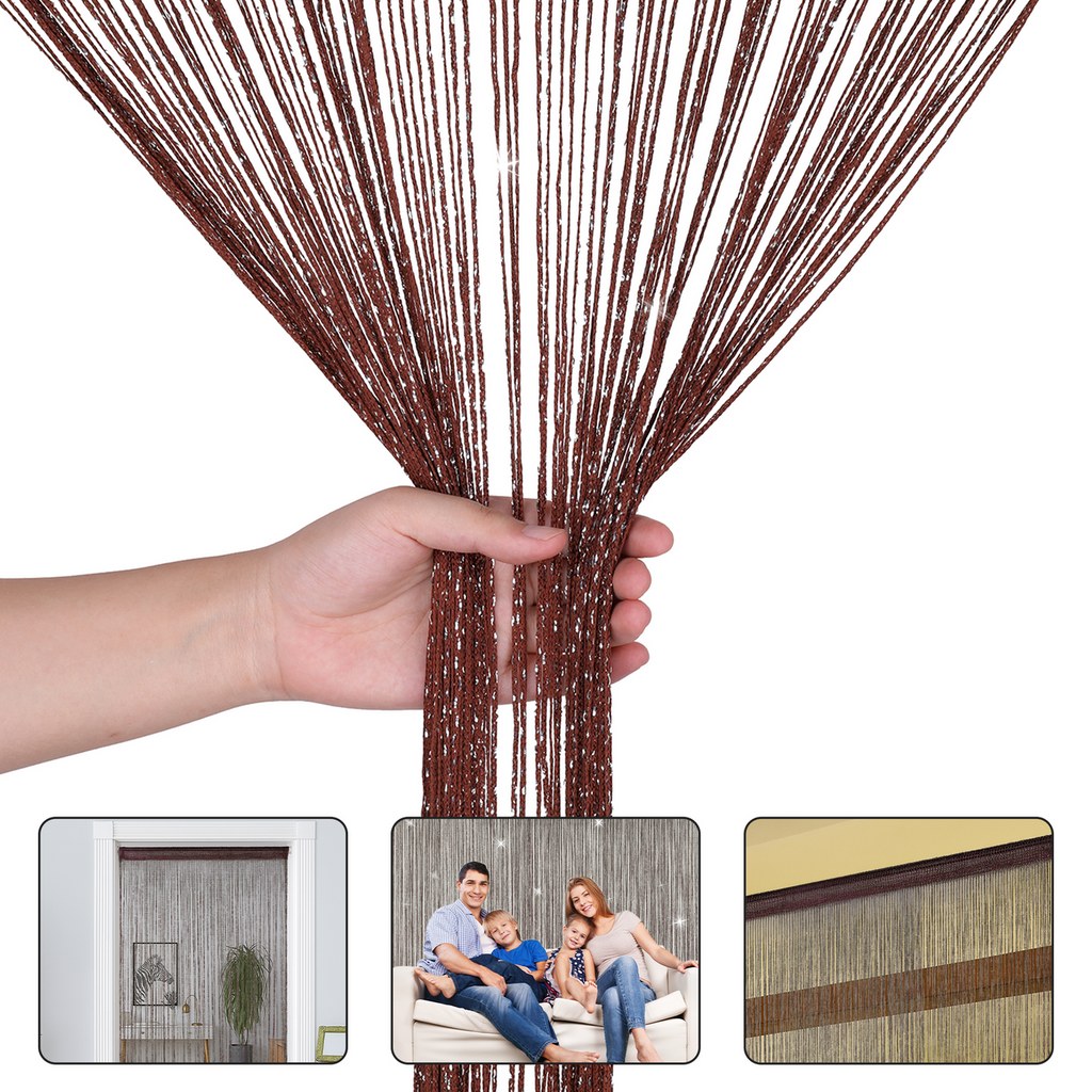 String Curtain Panel - Coffee
