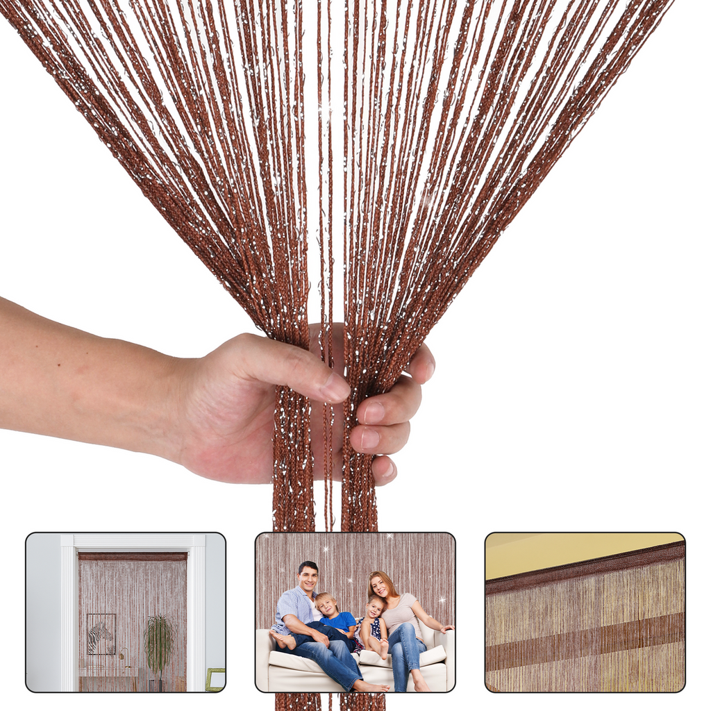String Curtain Panel - Dark Burgundy