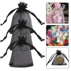 Organza Bags - 7cm x 9cm - 100pcs - Black