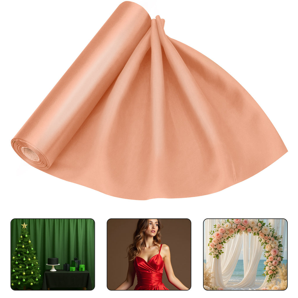 Peach Satin Fabric Roll