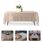 Sequin Rectangle Sparkly Tablecloth - Rose Gold