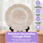 13" Round Charger Plate - Royal Rose Gold