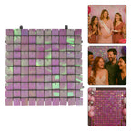 Square Sequin Wall Backdrop Panels - Iridescent