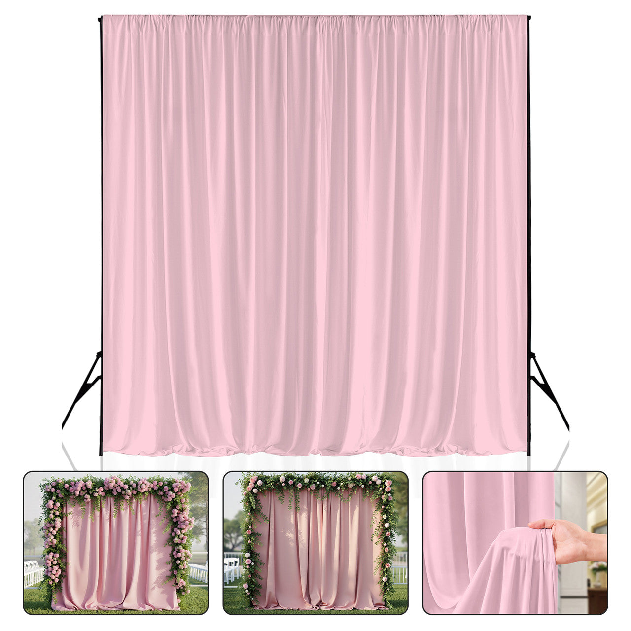 160gsm Spandex Backdrop - Baby Pink