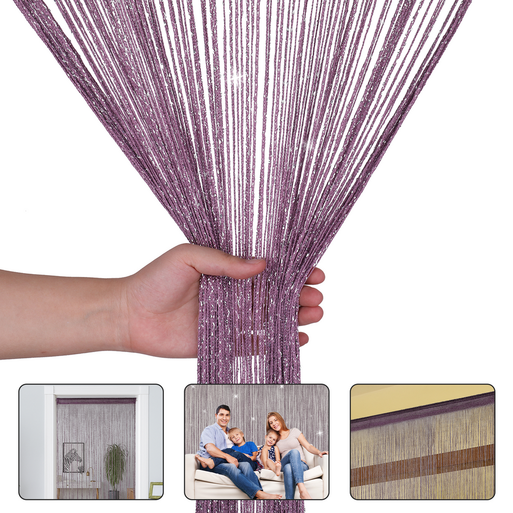 String Curtain Panel - Dark Purple