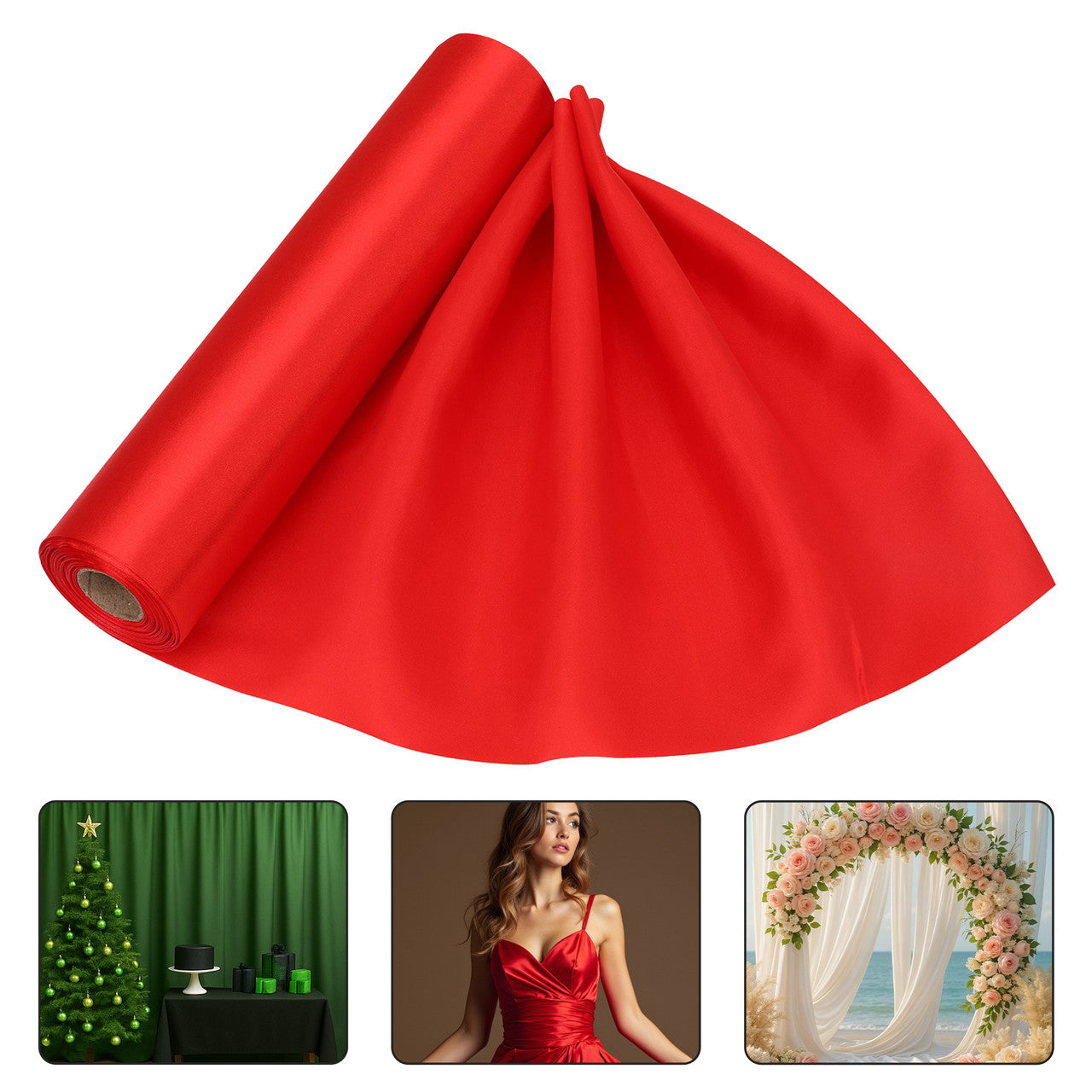 Satin Roll - Red