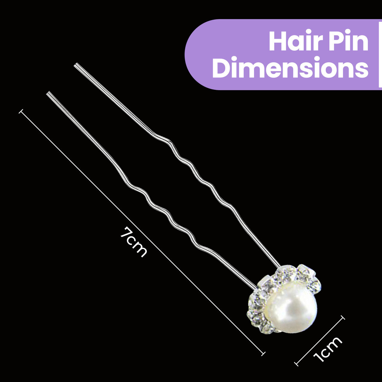Pearl Flower Hair Pins (10pcs) - White