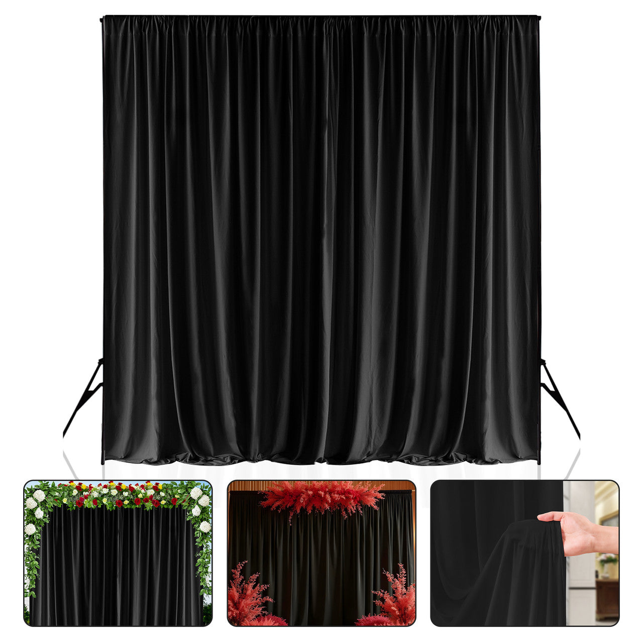 160gsm Spandex Backdrop - Black