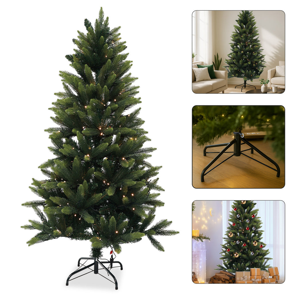 Nordic Christmas Tree with Warm White Lights - 4ft/5ft/6ft