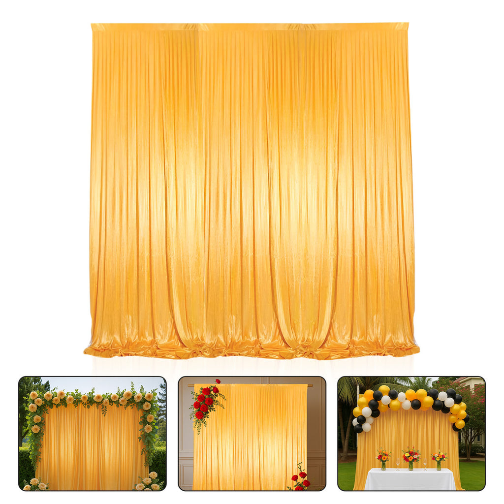 100GSM Ice Silk Photography Backdrop (No Swag) - Gold