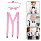 Kids Braces with Bow Tie - 25mm - Light Pink