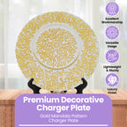 Round Charger Plate - Royal Gold x 6