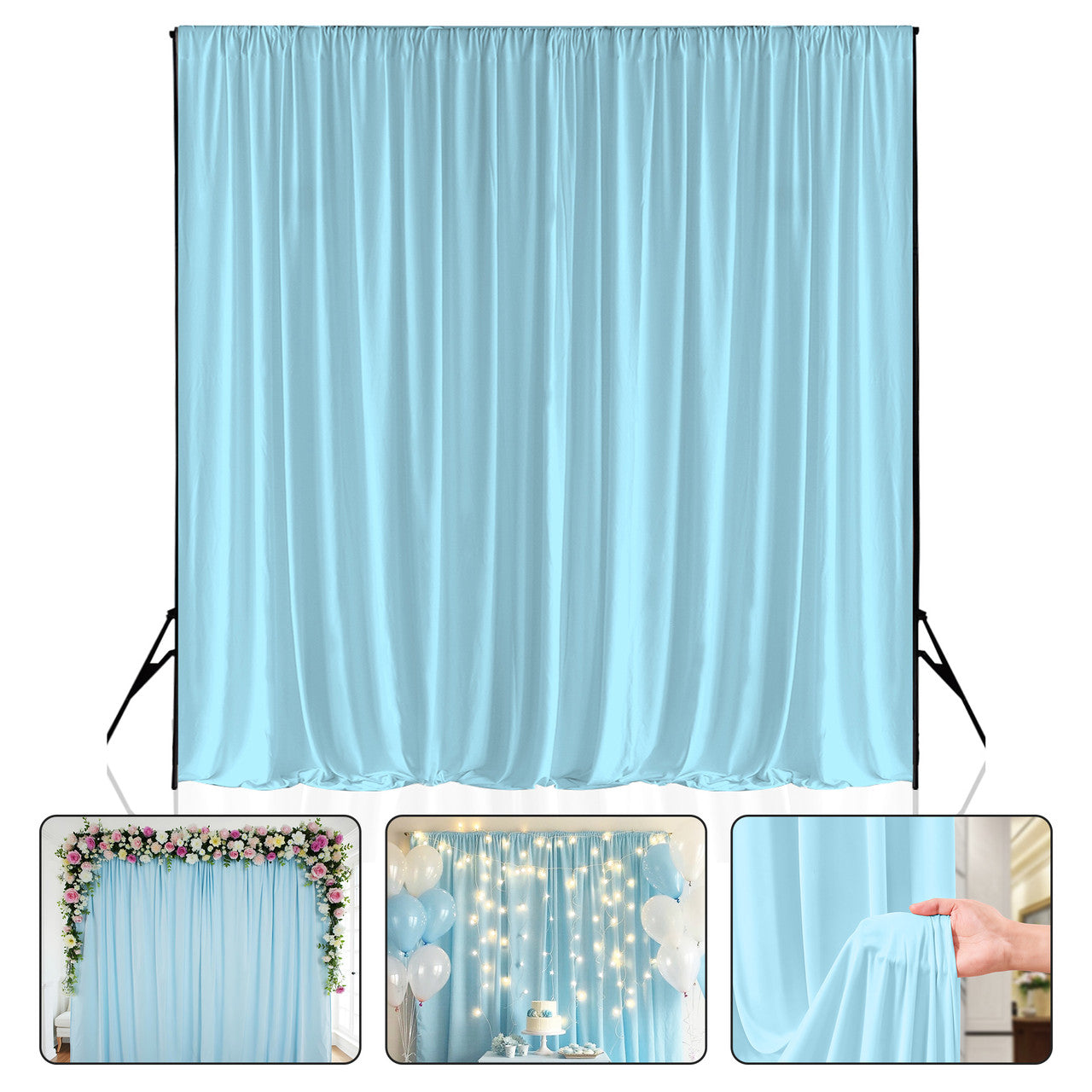 160gsm Spandex Backdrop - Baby Blue