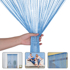 String Curtain Panel - Sky Blue