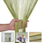 String Curtain Panel - Green