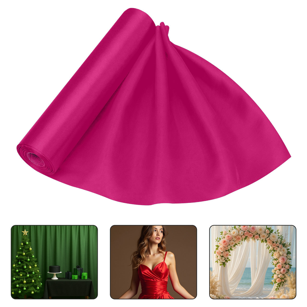 Satin Roll - Fushia