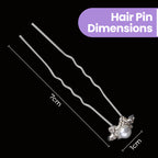 Pearl Flower Hair Pins (10pcs) - Clear