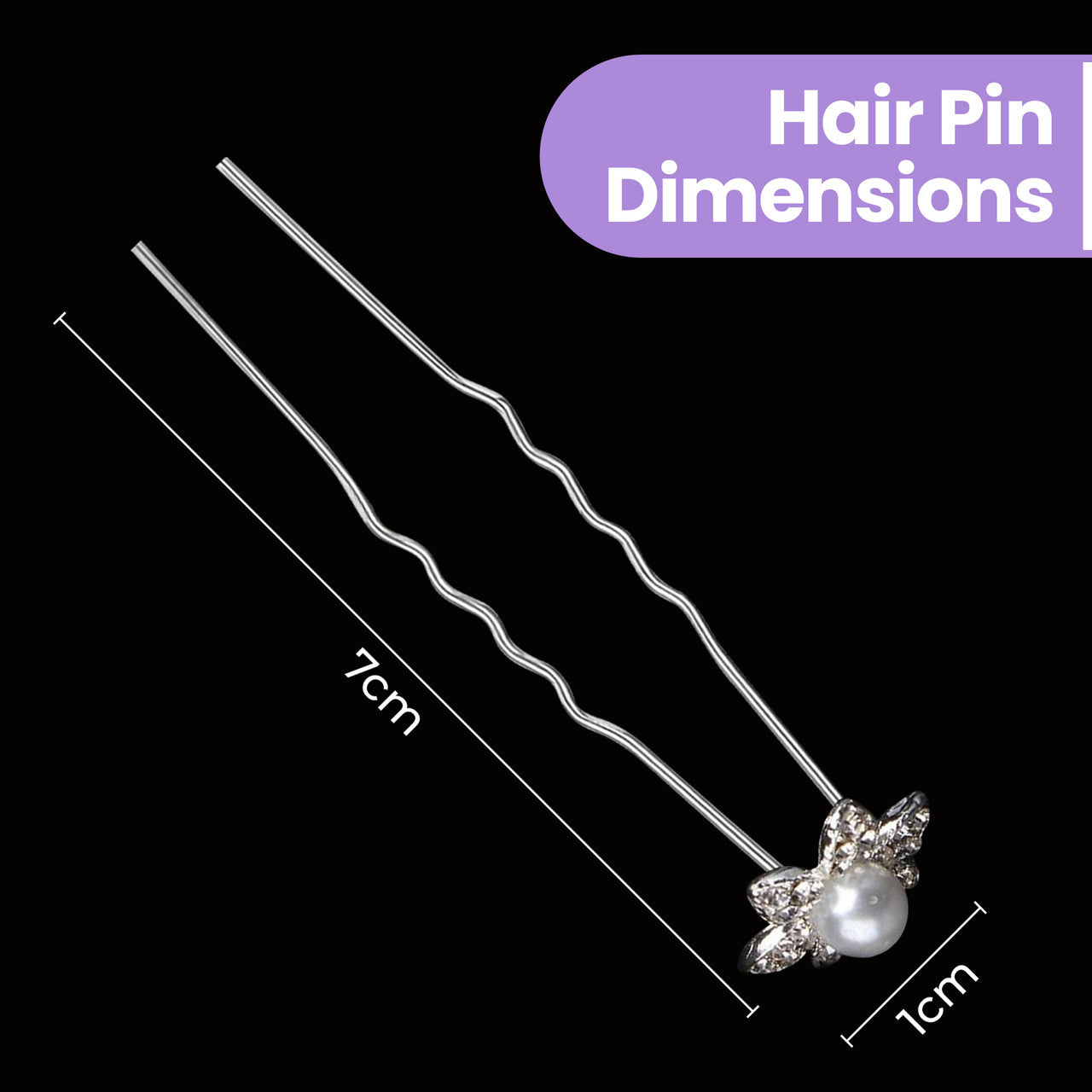 Pearl Flower Hair Pins (10pcs) - Clear