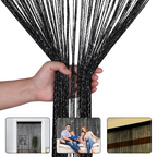 String Curtain Panel - Black