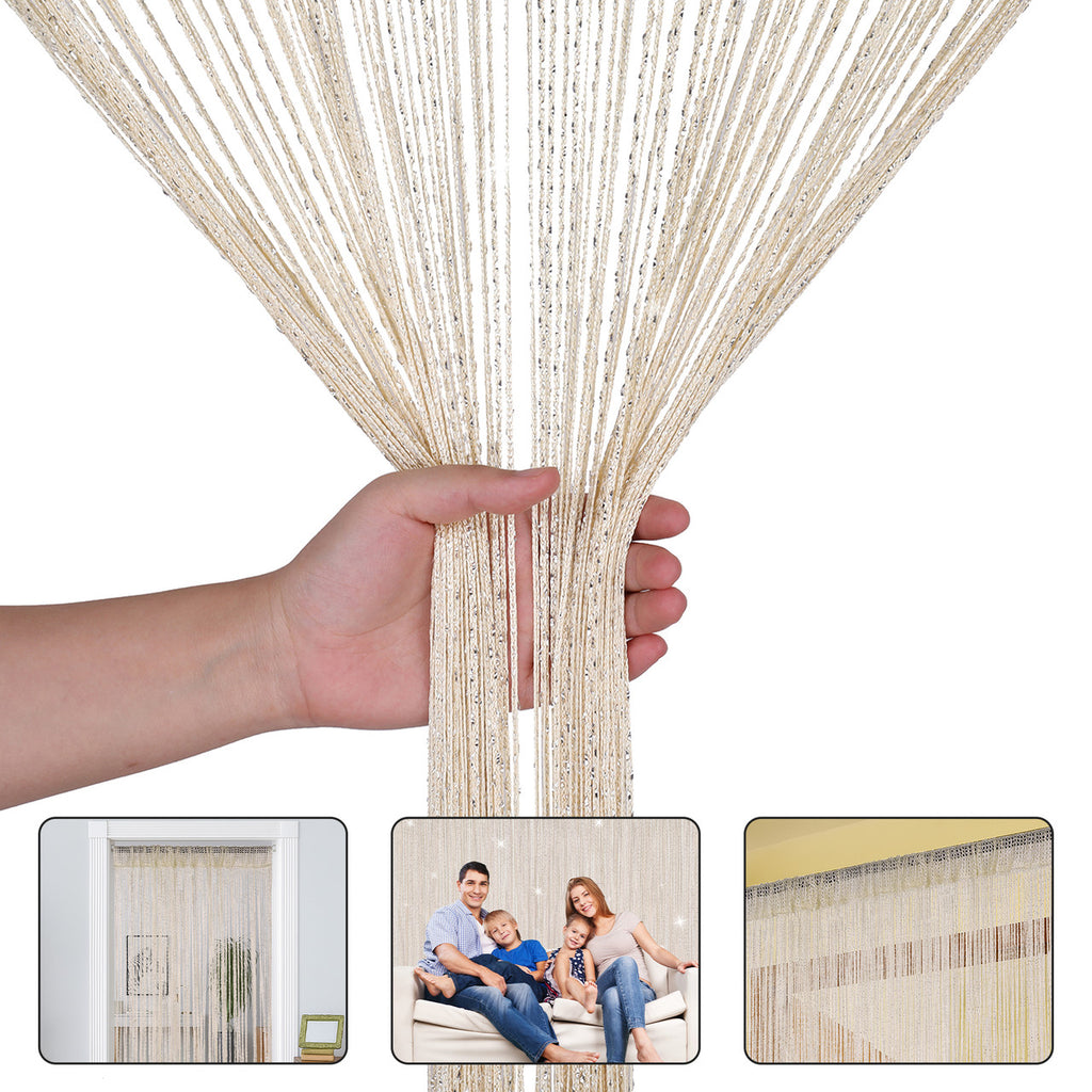 String Curtain Panel - Beige
