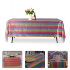 Sequin Rectangle Sparkly Tablecloth - Rainbow