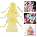 Organza Bags - 7cm x 9cm - 100pcs - Yellow