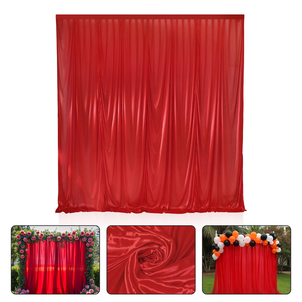 100GSM Ice Silk Photography Backdrop (No Swag) - Red