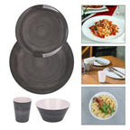 Grey Swirl Design Melamine BBQ and Party Set - 16pcs