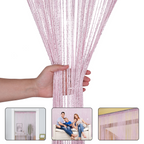 String Curtain Panel - Pink