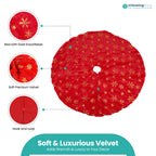 Snowflake Design Velvet Christmas Tree Skirt – 1M
