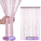String Curtain Panel - Pink