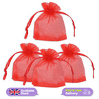 Organza Bags - 7cm x 9cm - 100pcs - Red