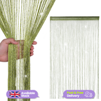 String Curtain Panel - Green