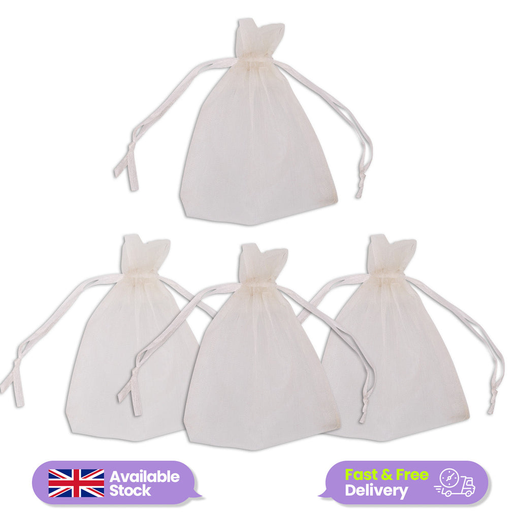 Organza Bags - 7cm x 9cm - 100pcs - Ivory