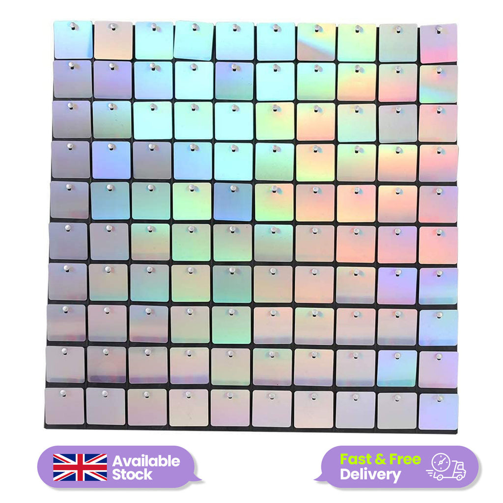 Square Sequin Wall Backdrop Panels - Rainbow