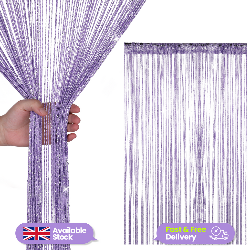 String Curtain Panel - Light Purple