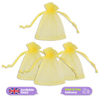 Organza Bags - 7cm x 9cm - 100pcs - Yellow