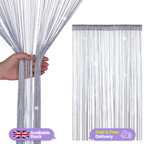 String Curtain Panel - Silver