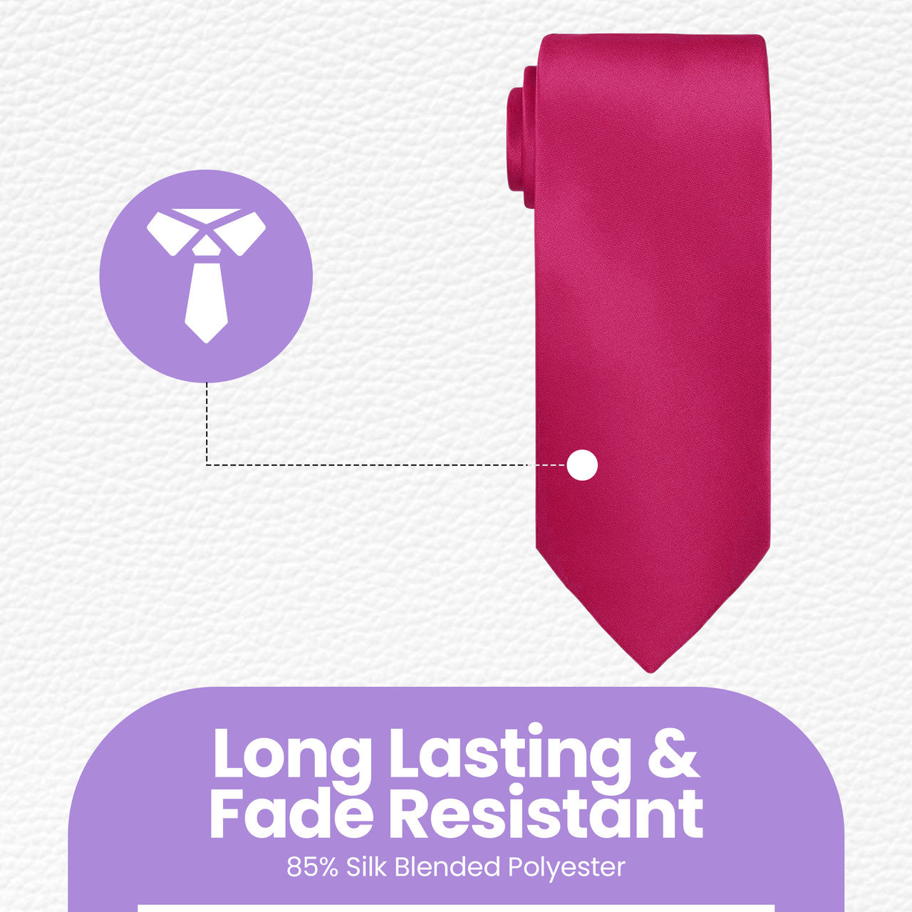 Hot Pink Tie and Handkerchief