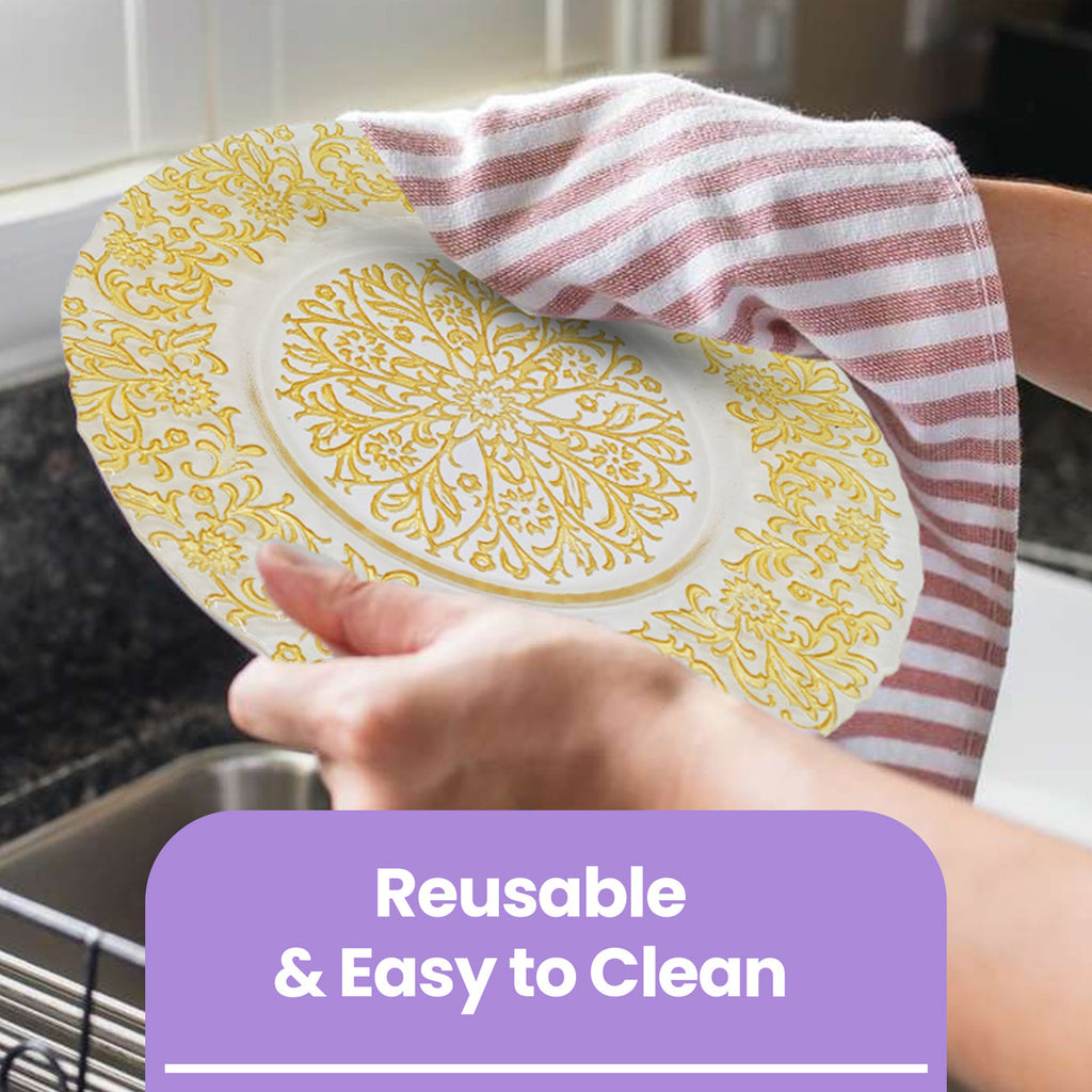 Round Charger Plate - Royal Gold x 6