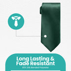 Dark Green Tie and Handkerchief
