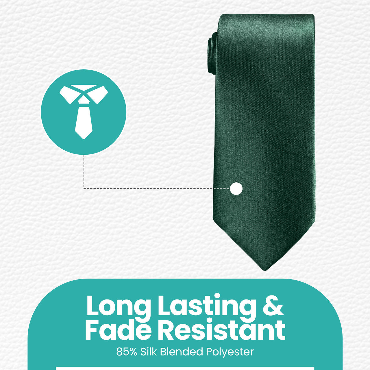 Dark Green Tie and Handkerchief