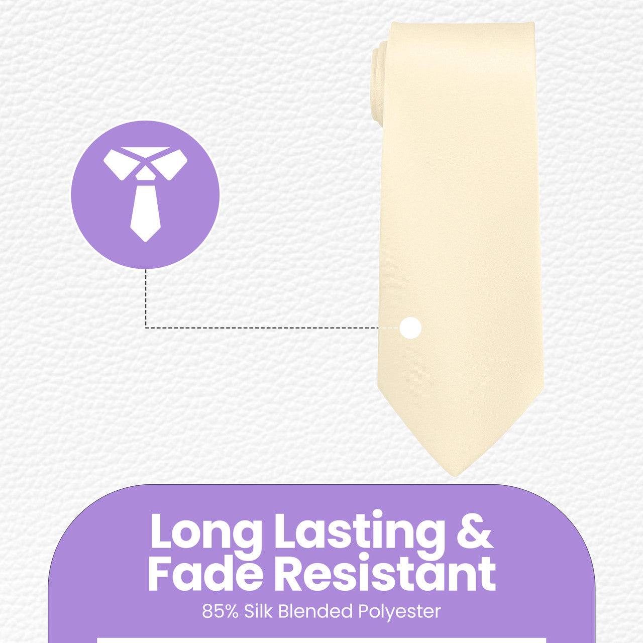 Ivory Tie and Handkerchief