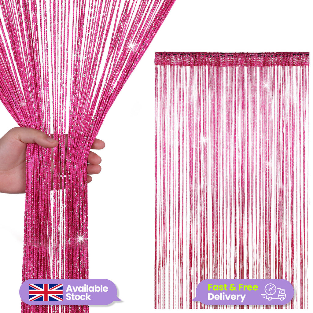 String Curtain Panel - Hot Pink