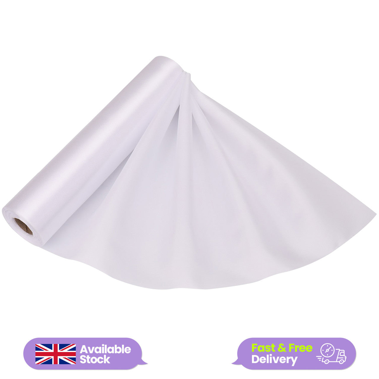 Satin Roll - White