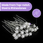 Pearl Flower Hair Pins (Small Pearl) - 10pcs