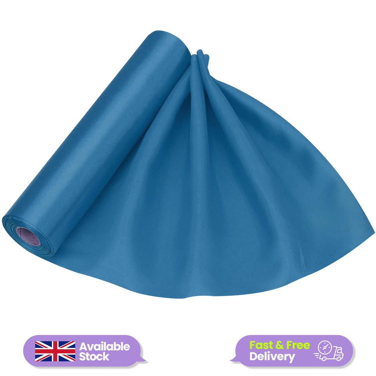 Satin Roll - Aqua Blue