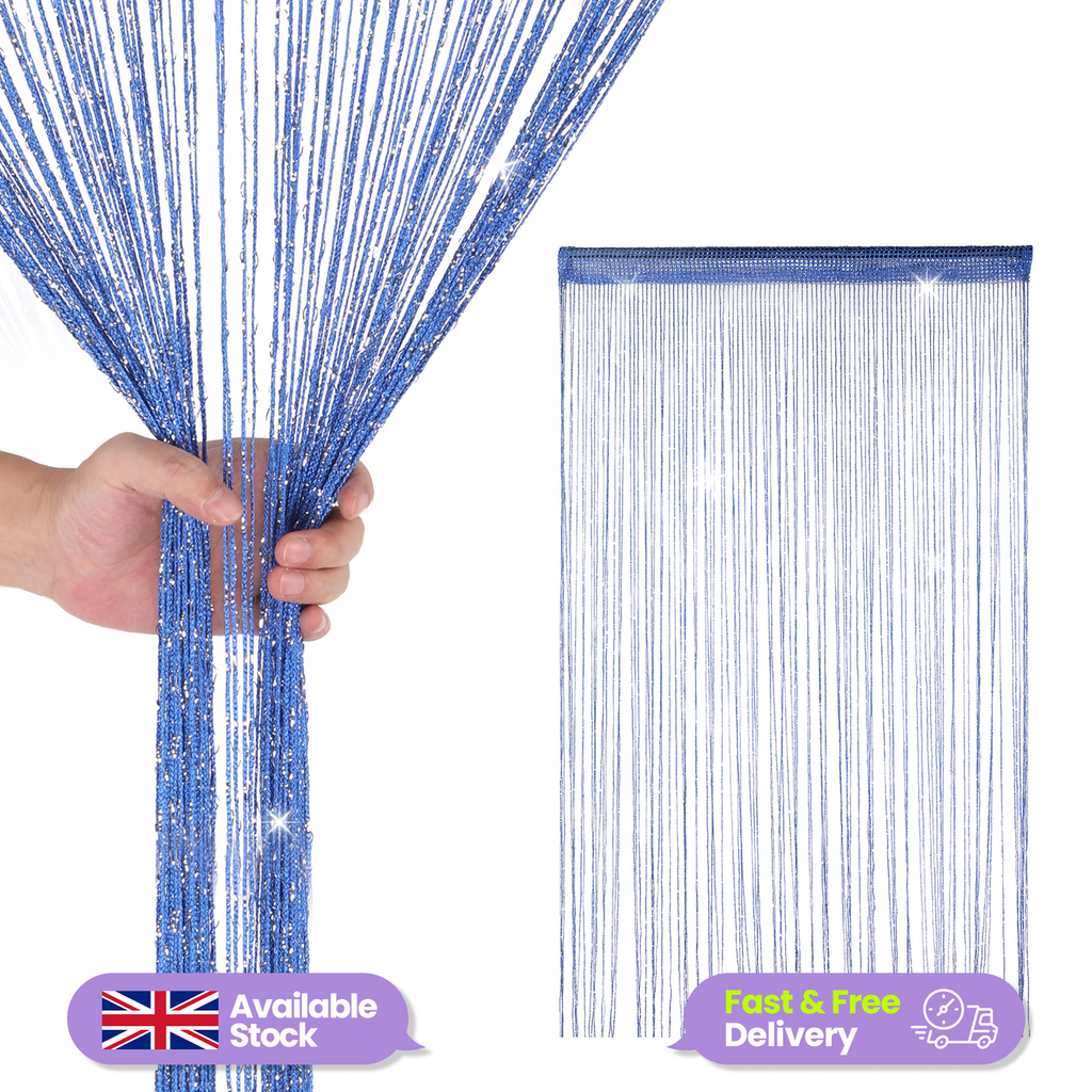 String Curtain Panel - Royal Blue